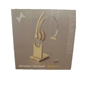 NEW Jiamqishi EH06-P Wireless Headset With Microphone Adjustable & Lightweight